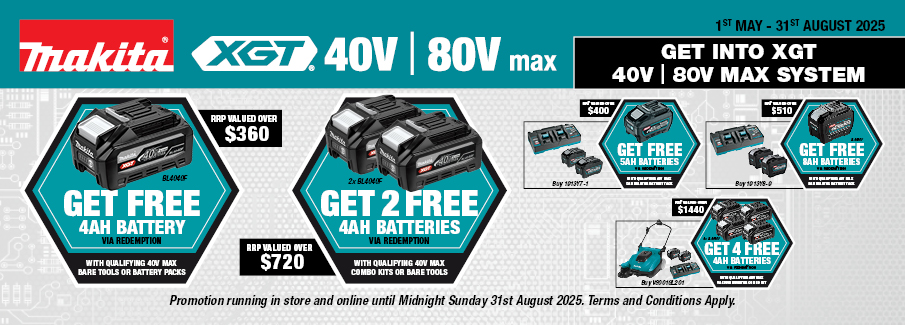 Makita XGT Redemptions May-August 2025